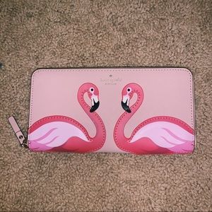 kate spade pink flamingo wallet :)